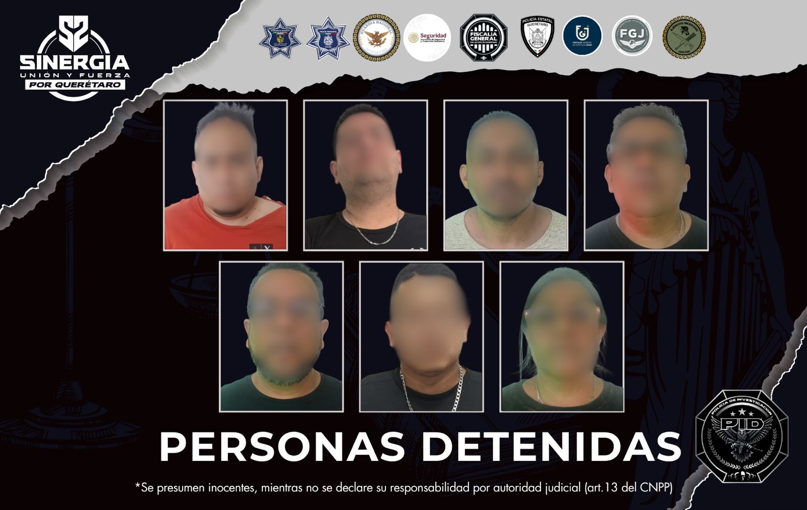 Siete detenidos por robo y privación ilegal de la libertad de una mujer ...